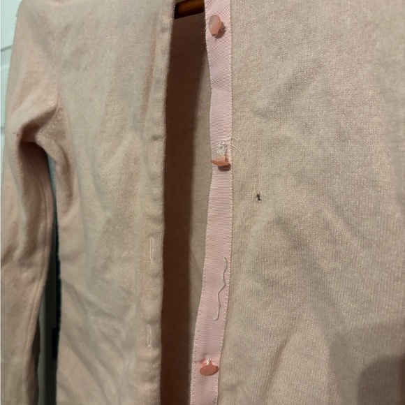 Peck & Peck Soft Pink 2 Ply 100% Cashmere Cardigan Sweater Size Small - Picture 5 of 5